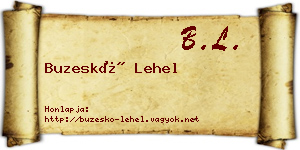 Buzeskó Lehel névjegykártya